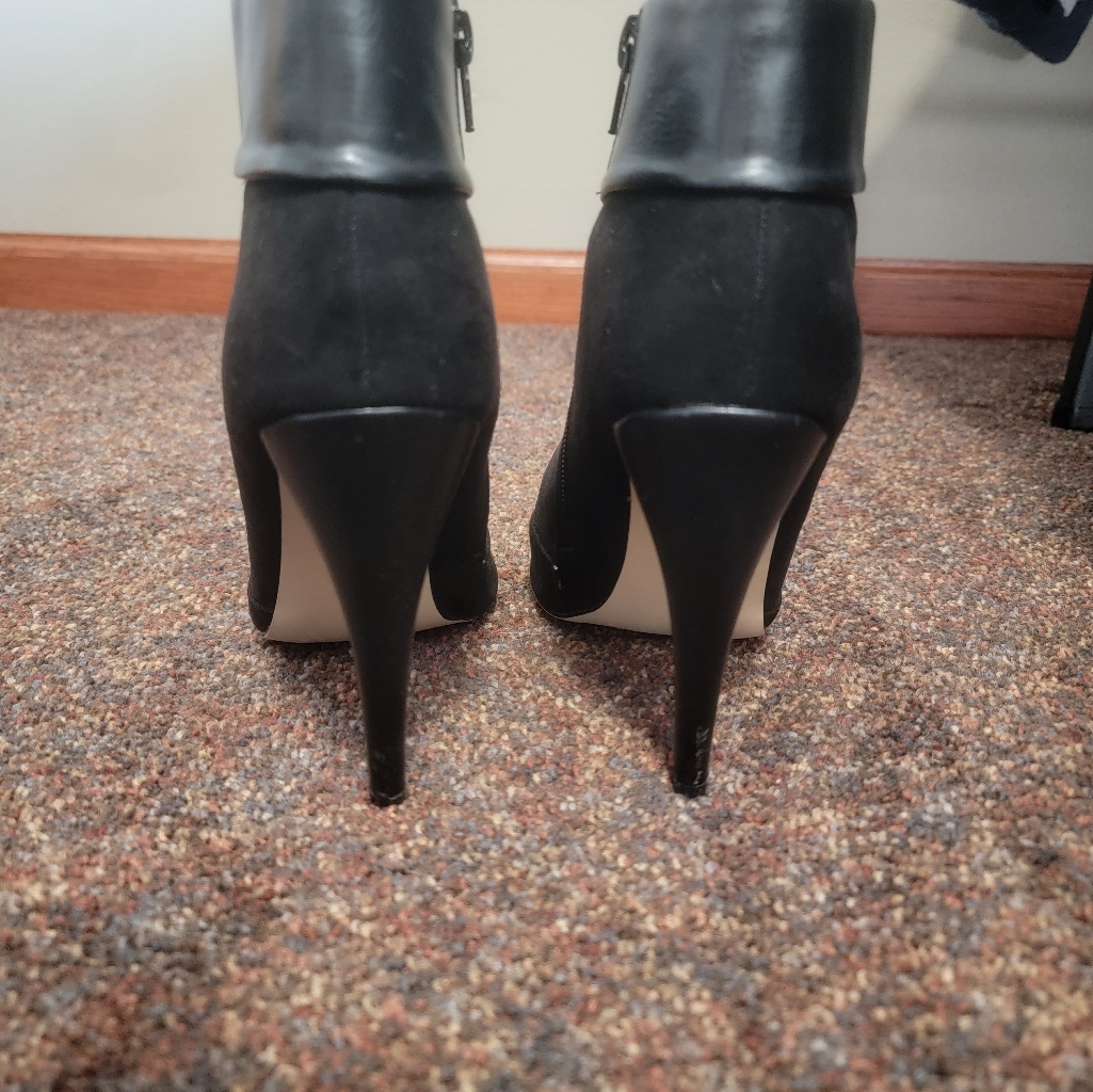 Justfab Leather And Suede Booties